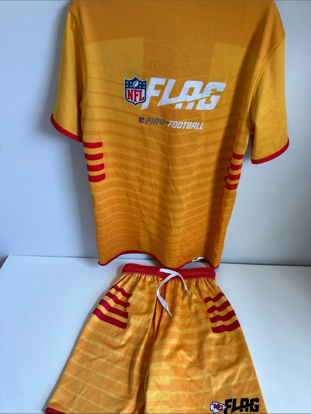 NFL Kids Gold and Red Chiefs Jersey & Shorts Set